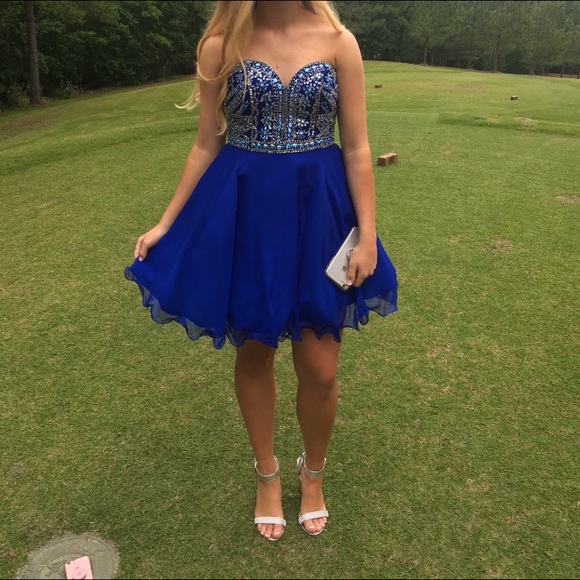 Stunning Royal Blue Semi Formal Dress - Picture 1 of 7